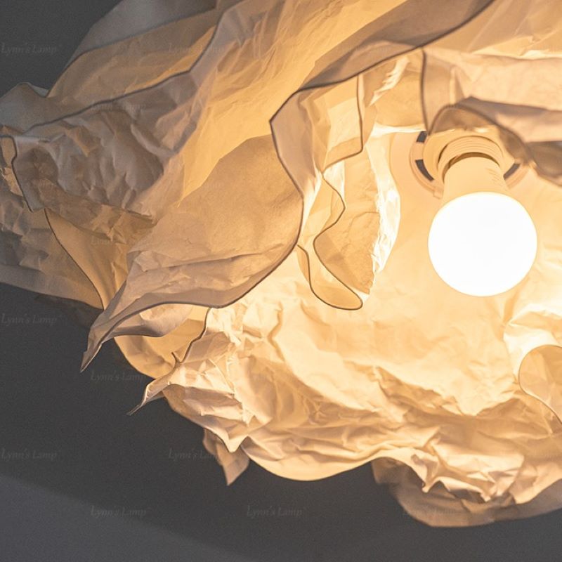 Ritta Wabi-sabi Wolk Metaal Papier LED Hanglampen Studie Slaapkamer