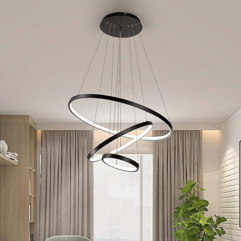 Arisha Design LED Hanglamp  Gouden Wit Zwart Metaal Glas Eetkamer