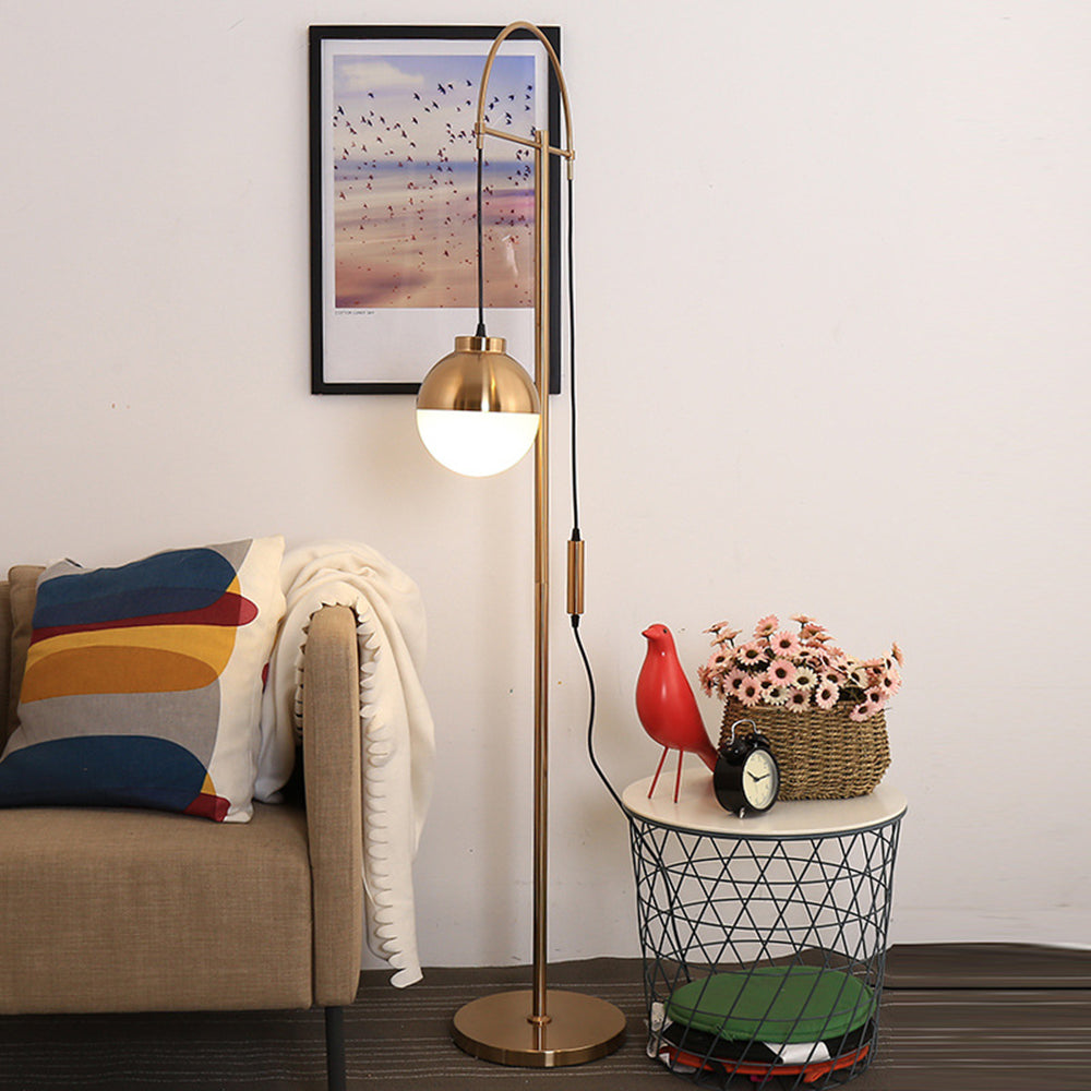 Valentina Moderne Gebogen Vloerlamp Goud Metaal Woonkamer Slaapkamer