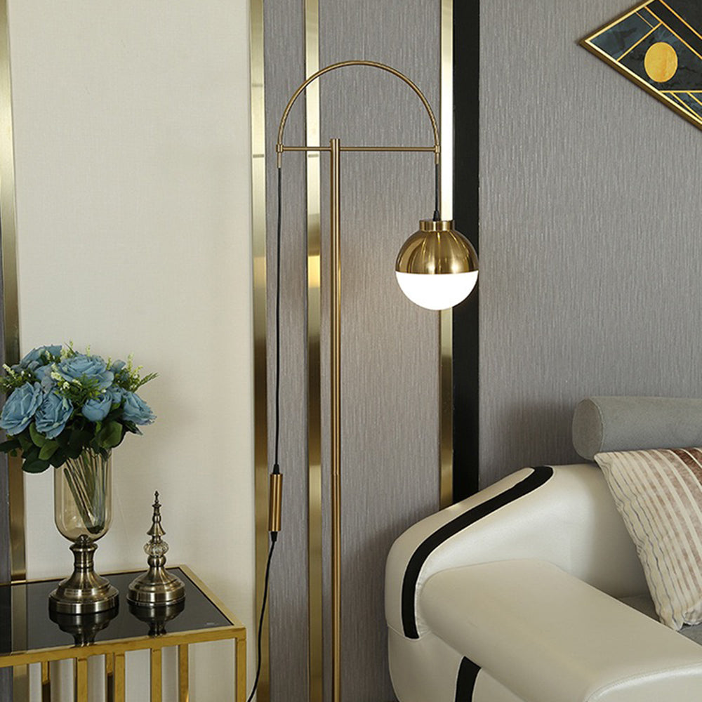 Valentina Moderne Gebogen Vloerlamp Goud Metaal Woonkamer Slaapkamer