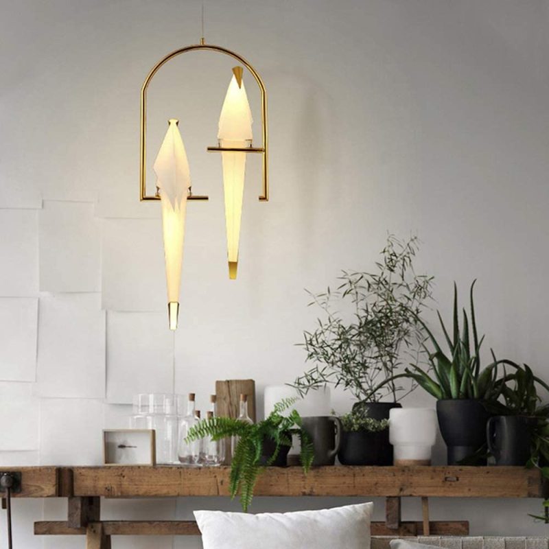 Clifford Design LED Duizend Kraanvogels Hanglampen Gouden Metaal Slaapkamer