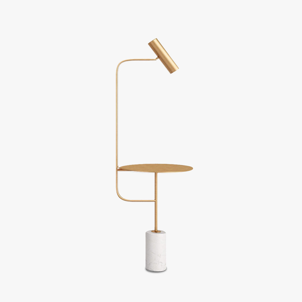 Salgado  Minimalistische Nachtkastje Vloerlamp Zwart Goud Metaal Woonkamer