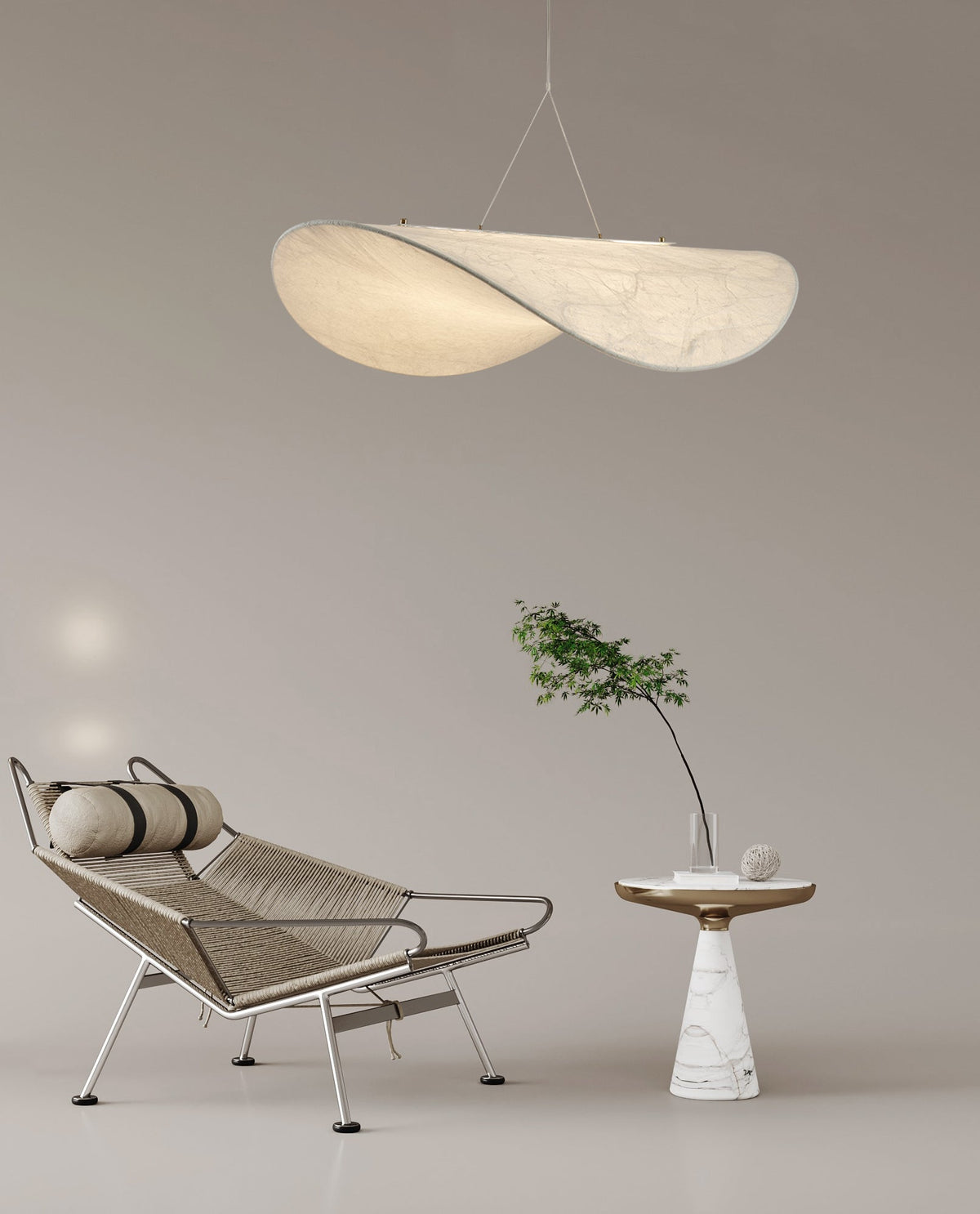 Marenis elegantie Nordic Zijde hanglamp