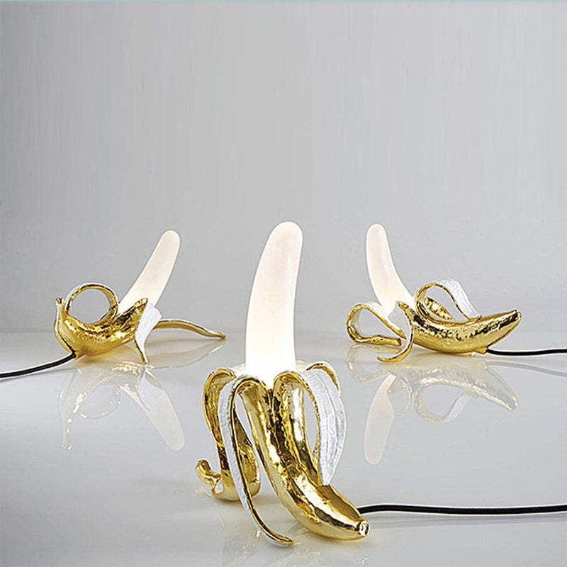 Fateh Design LED Tafellampen Geel Goud Hars Glas Woonkamer Slaapkamer