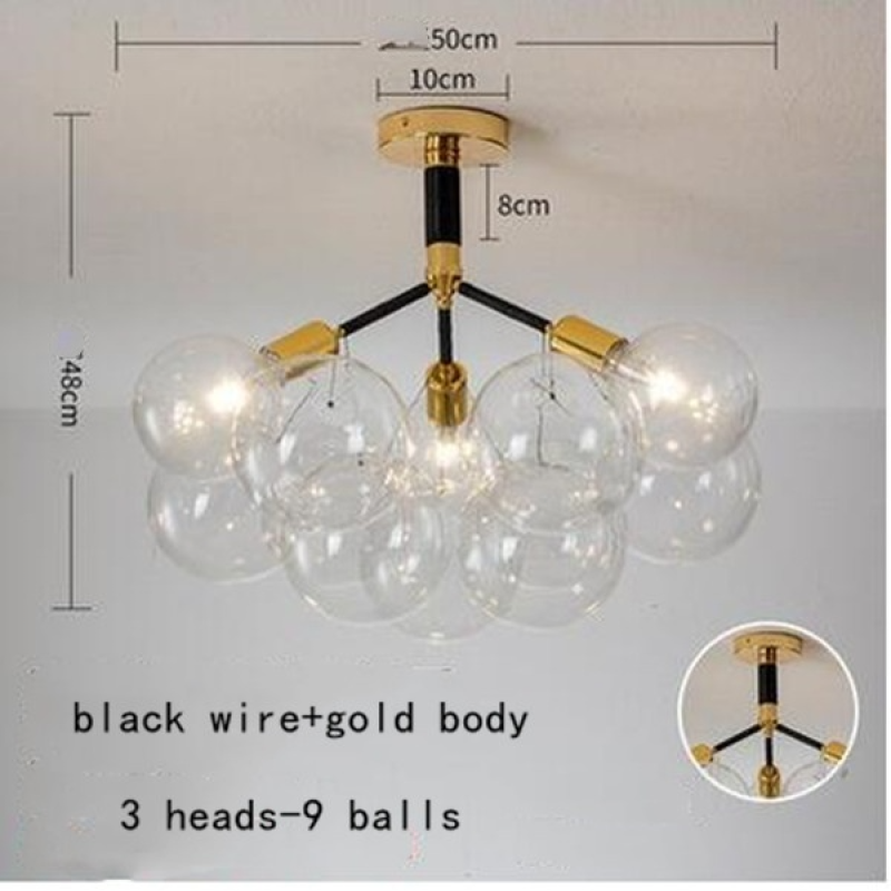 Valentina Hanglampen Transparante Bubbel Slaapkamer Woonkamer