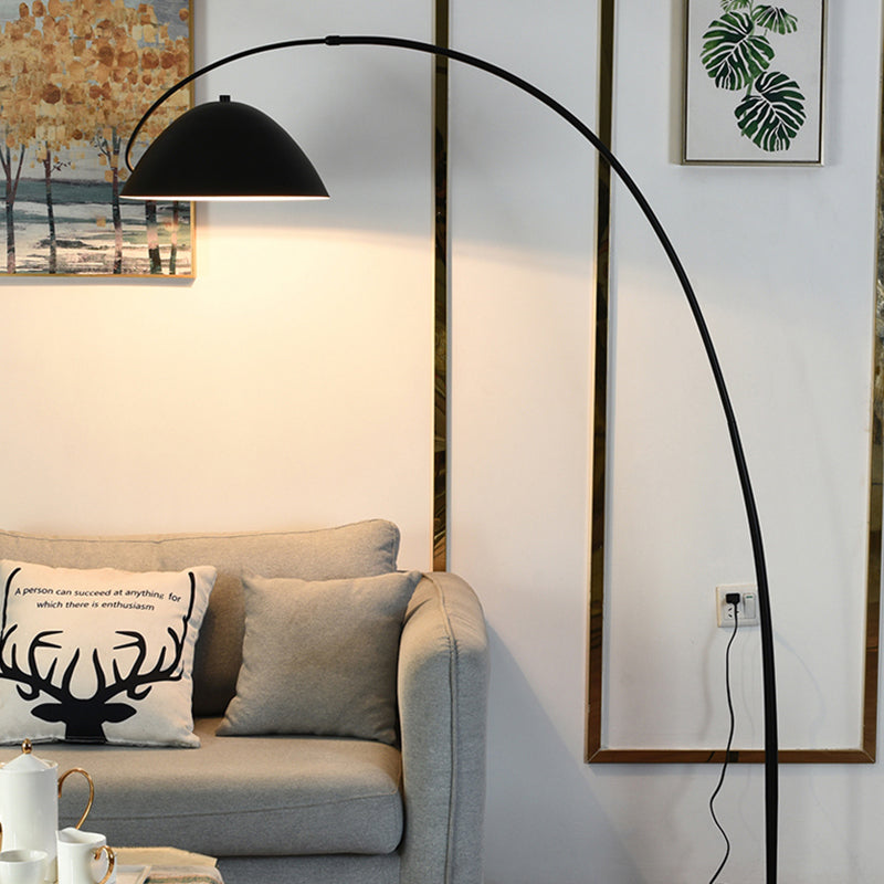Avi Ronde Moderne LED Vloerlampen Zwart Metaal Eetkamer Slaapkamer