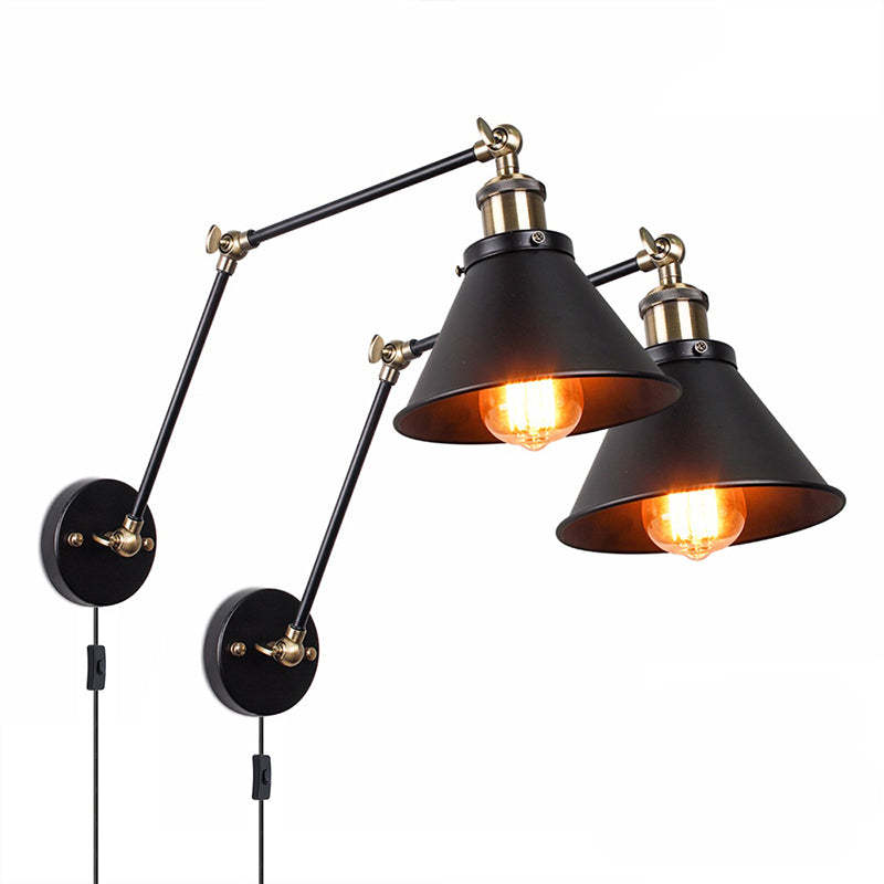 Brady Retro Ronde LED Wandlampen Metaal Slaapkamer Woonkamer