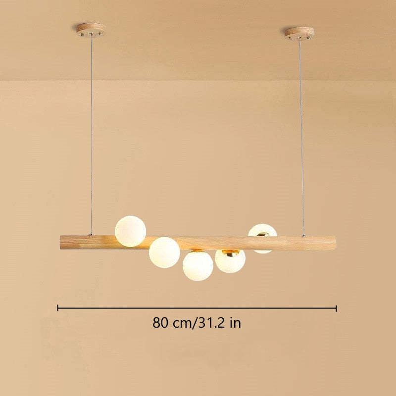 Valentina Hanglampen Bubble, Houten & Glas