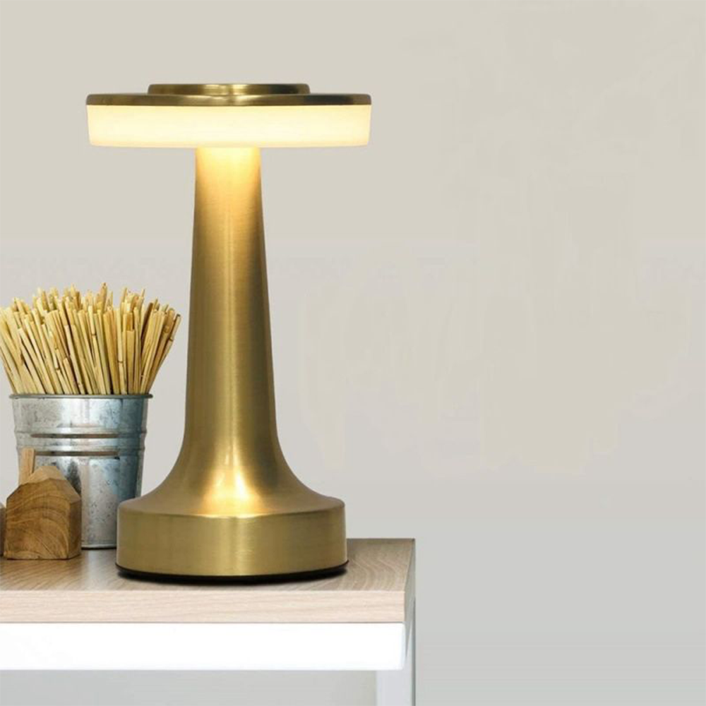 Salgado Ronde LED Tafellamp Goud Zilver Metaal Acryl Zilver Eetkamer