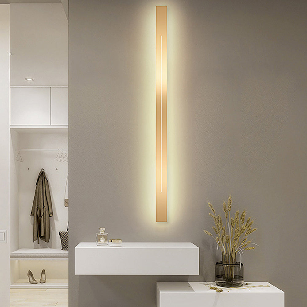 Edge Moderne Lineaire LED Wandlamp Zwart/Goud Acryl Badkamer