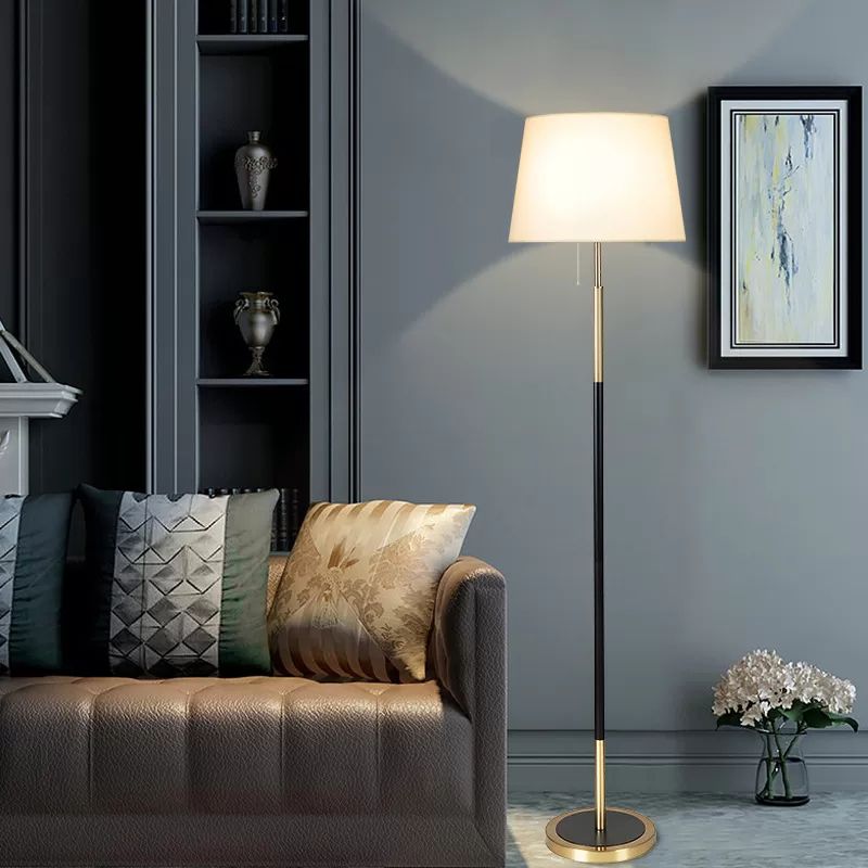 Eryn Moderne Cilinder Metalen Stoffen Vloerlamp Zwart/Wit/Rood/Beige Metaal/Stof Woonkamer/Slaapkamer