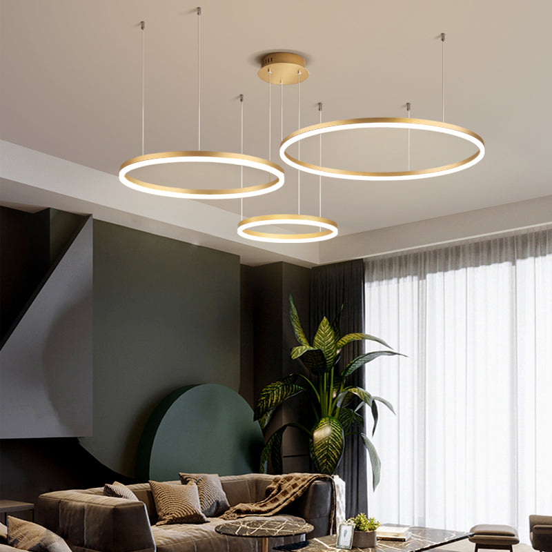 Arisha Moderne Grote  Hanglampen Wit Metaal Slaapkamer  Woonkamer Tir-Cirkel