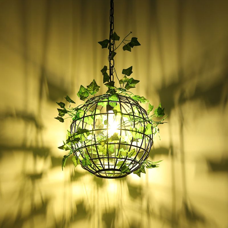 Nest Retro Design Loom  LED Hanglamp Groen Slaapkamer Woonkamer