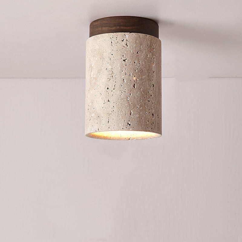 Cairns Retro Steen Hout Plafondlamp Hal