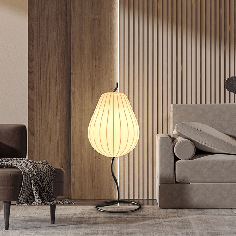 Renée Retro Design LED Peer Vormige Meta Vloerlamp Metaal/Stof Eetkamer/Woonkamer