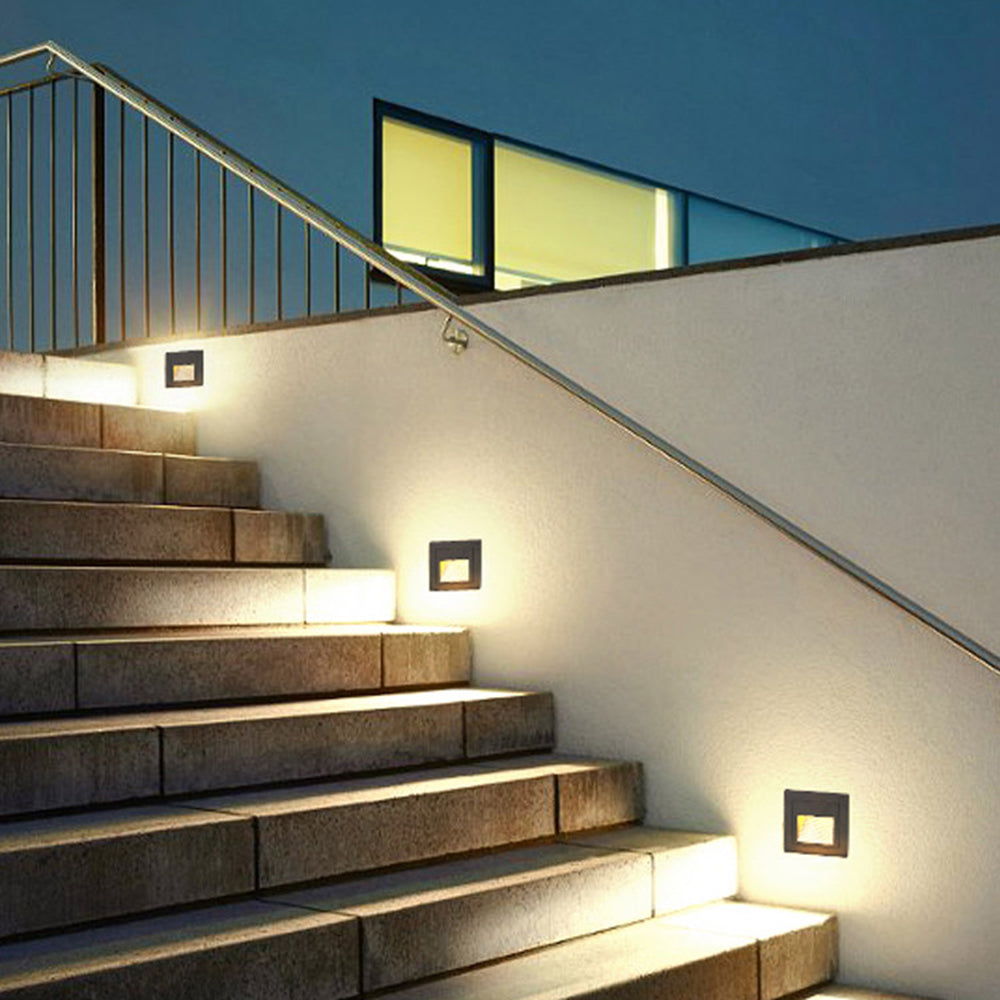 Orr Moderne Wandlamp Zwart/Wit/Grijs Metaal Buiten Trappenhuis