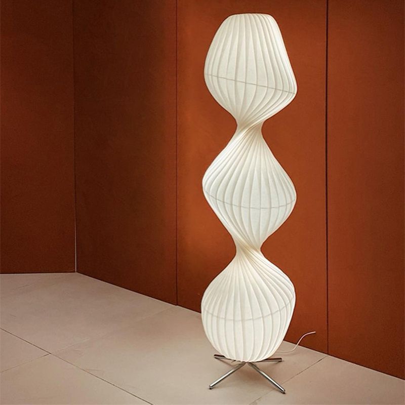 Renée Moderne Geplooide Stoffen Metalen Vloerlamp Metaal/Stof Slaapkamer/Kinderkame