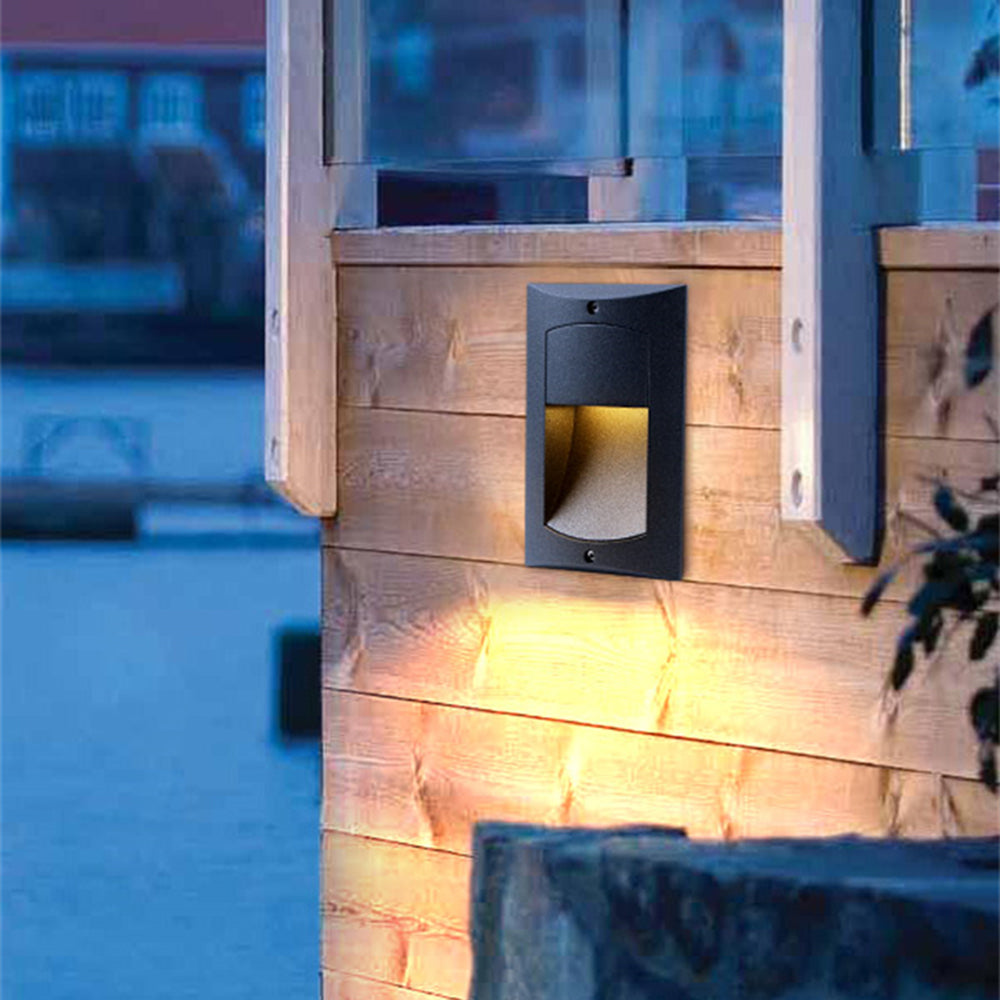 Orr Moderne LED Buitenlamp Zwart Metaal/Acryl Hal Trappenhuis