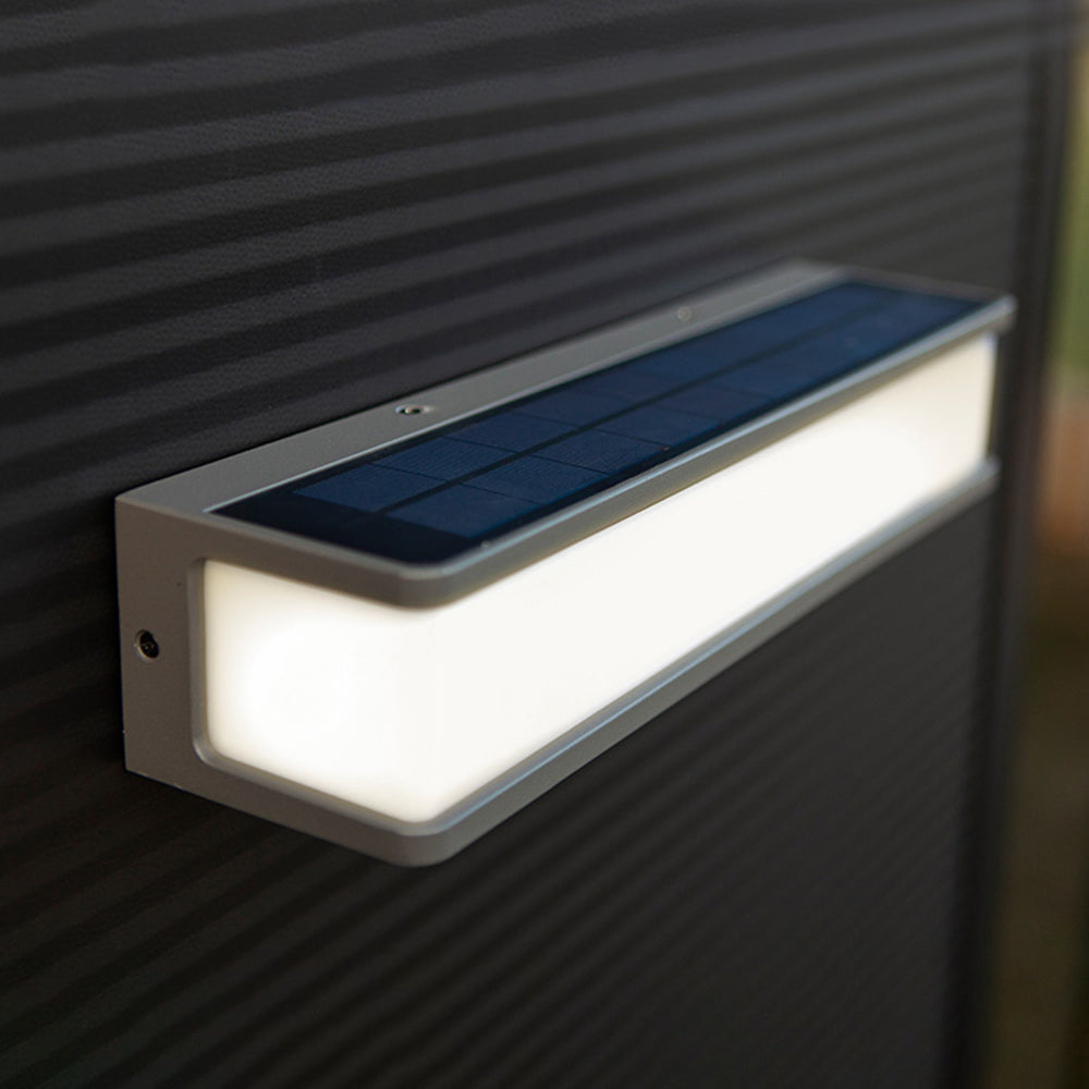 Orr Modern LED Wandlamp Witte Zwart Sensor Solar Metaal Buiten