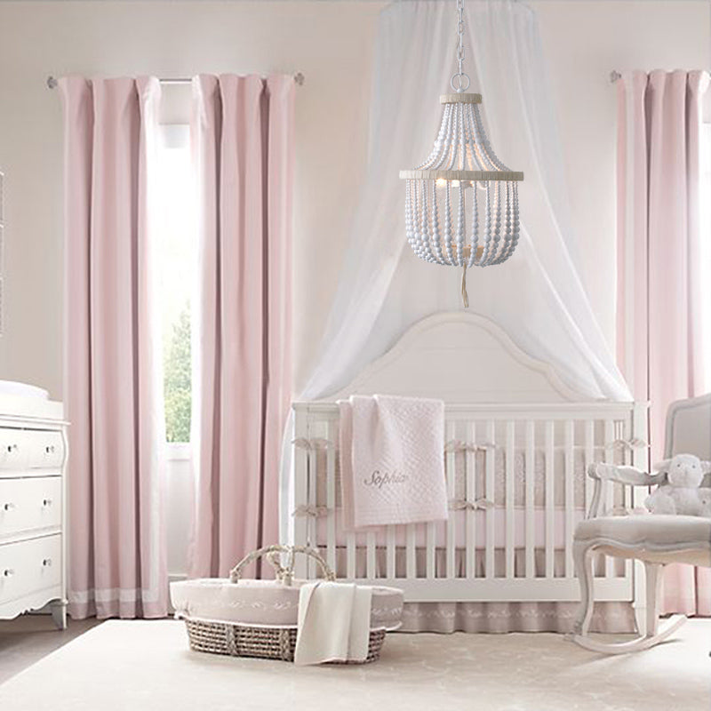 Alessio Design LED Hanglamp Wit/Hout Metaal/Houten Slaapkamer/Woonkamer/Kinderkamer