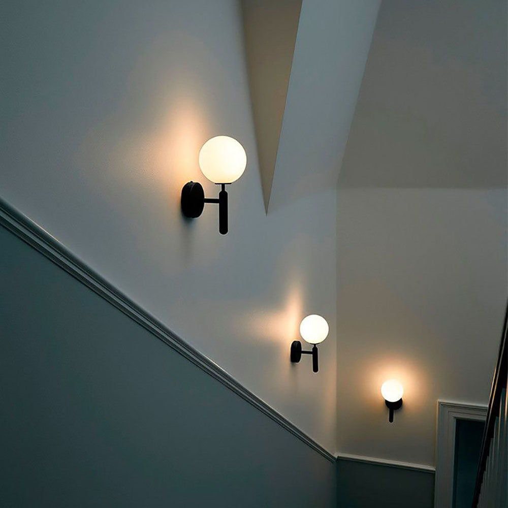 Valentina Moderne Design LED Wandlamp Globe Metaal/Glas Zwart/Goud Hal/Eetkamer/Woonkamer