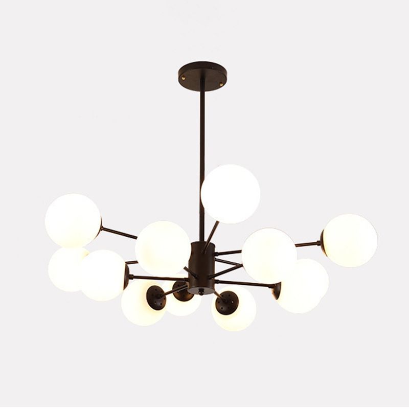 Valentina Nordic Bollen LED Hanglamp Zwart Goud Woonkamer Eettafel
