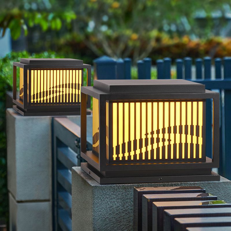 Riley Moderne LED Vierkant Buitenlamp Metaal Zwart Tuin/Stoeprand