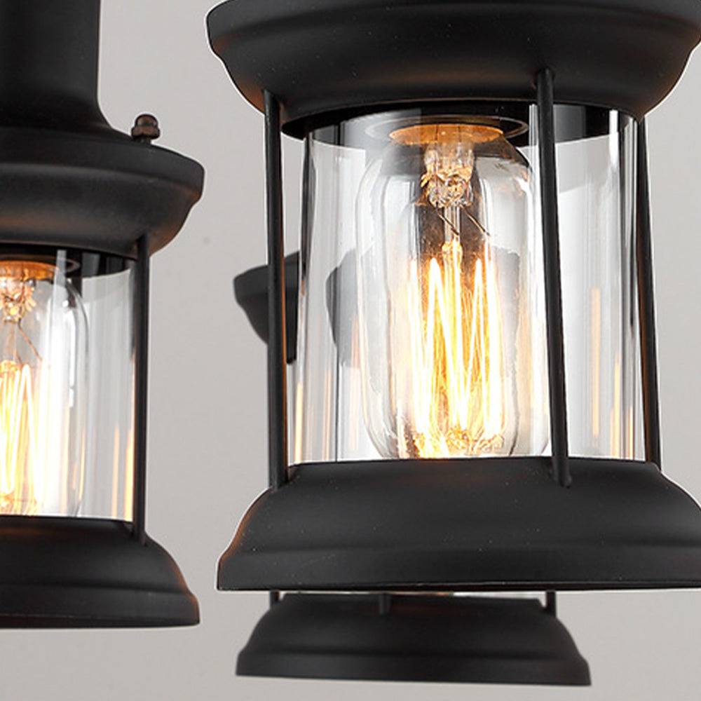 Austin Retro Rudder Metal & Wood Pendant Light, 6 Heads