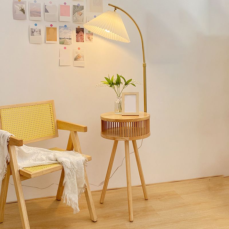 Ozawa Retro Design LED Geplooide Vloerlamp Metaal/Hout  Nachtkastje Eetkamer/Woonkamer