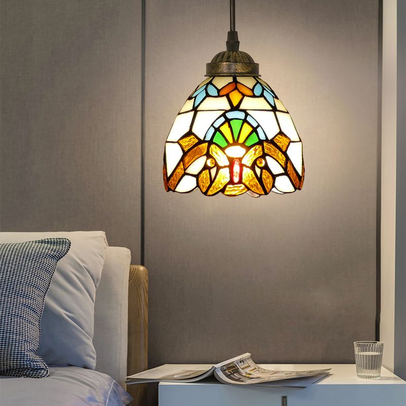 Alessio Retro Kleurrijk LED Hanglampen Geel/Bruin Metaal Woonkamer/Slaapkamer