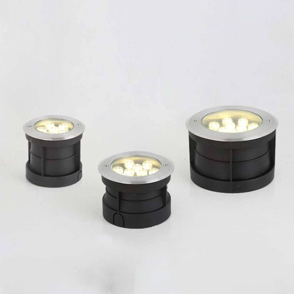 Orr Moderne Ronde LED Buitenlamp Zwart/Zilver Metaal Tuin Hal