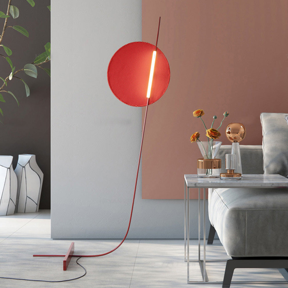 Elif Moderne Maan LED Binnen Vloerlamp Rood Metaal Slaapkamer