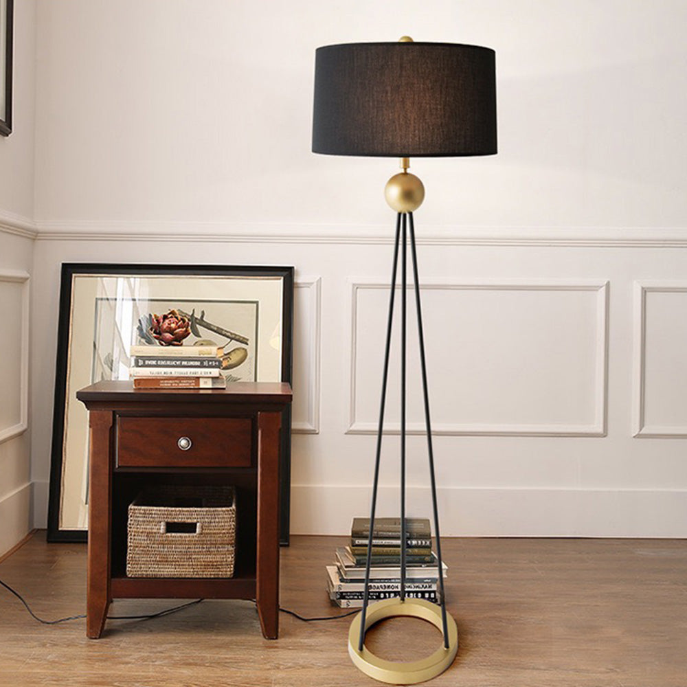 Salgado Moderne Driepoot Vloerlamp Zwart Metaal Woonkamer Slaapkamer