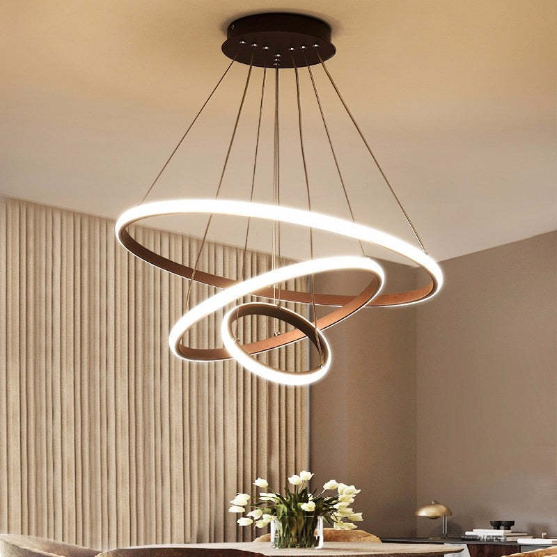 Arisha Moderne LED Hanglampen Wit Buitenste Verlicht 2/3/4 Ringen