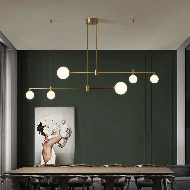 Valentina Moderne Bubble  Hanglampen Goud Koper Glas Slaapkamer