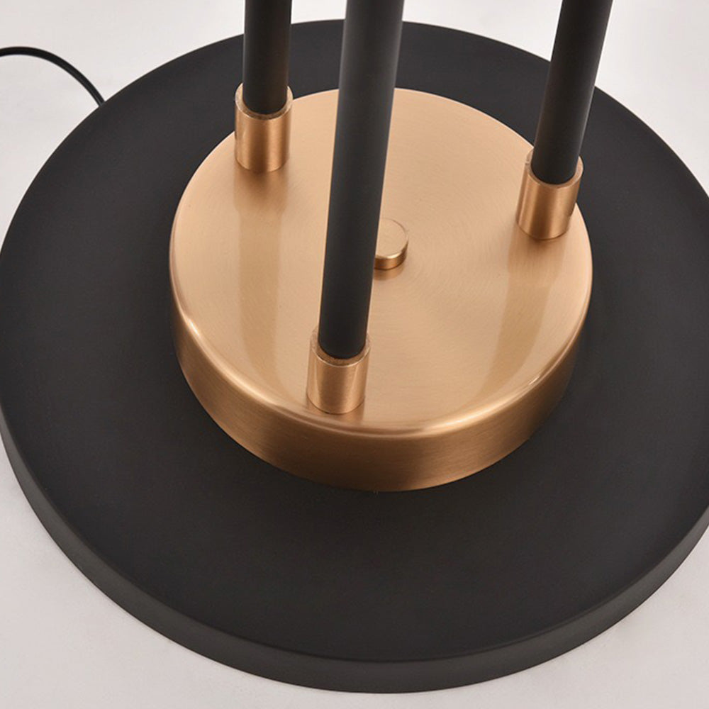 Salgado Vintage Design LED Vloerlamp Goud Zwart Metaal Woonkamer