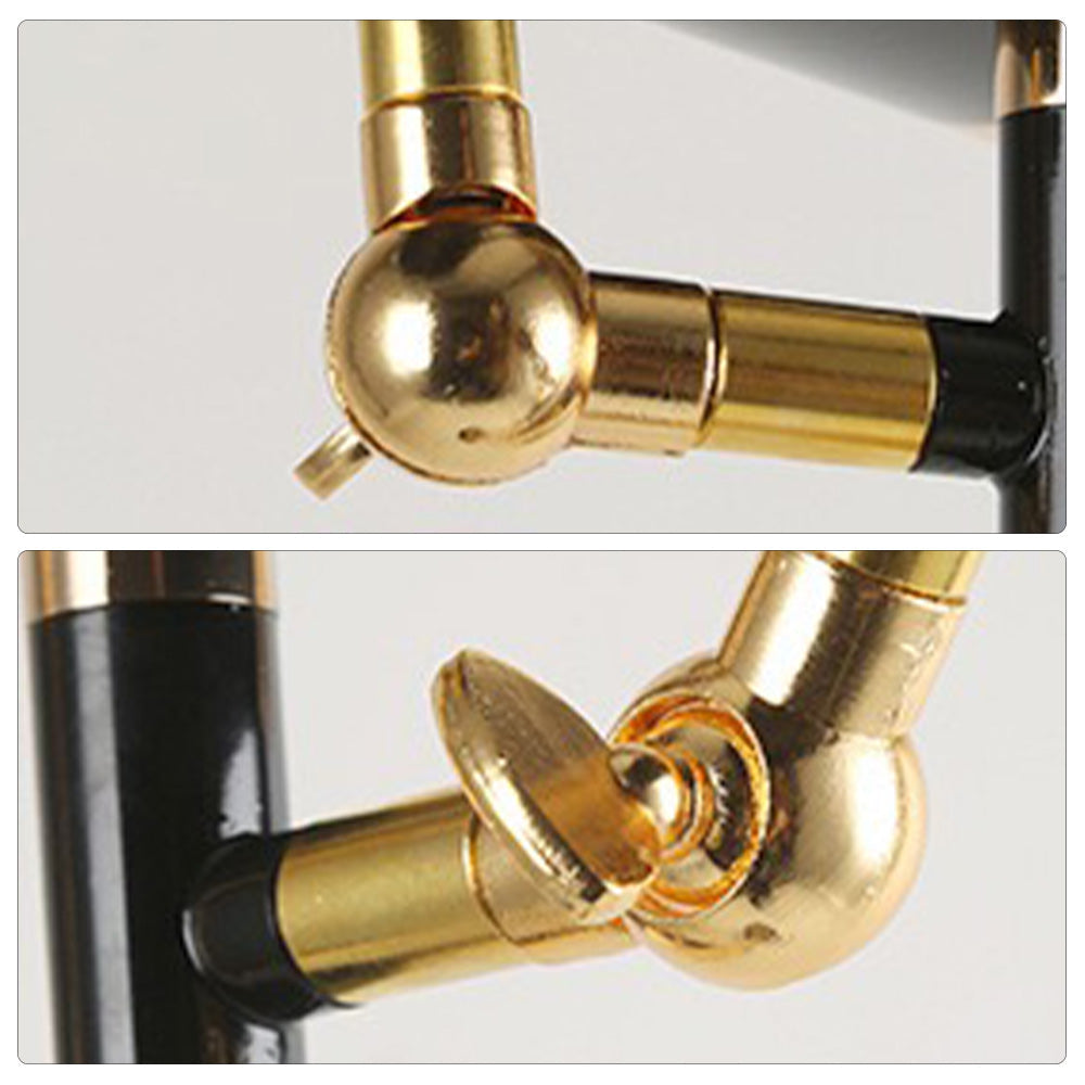 Salgado Vintage Design LED Vloerlamp Goud Zwart Metaal Woonkamer