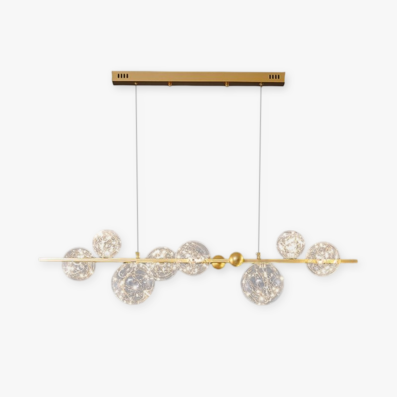 Valentina Modern Cirkel Round Metaal Glas Hanglampens Woonkamer Slaapkamer