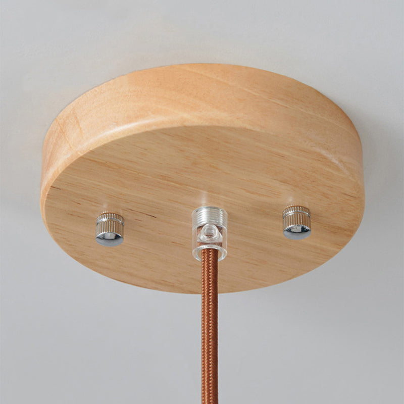 Ozawa Vintage Lantaarnvorm LED Hanglampen Wit Hout/Glas Slaapkamer/Eetkamer