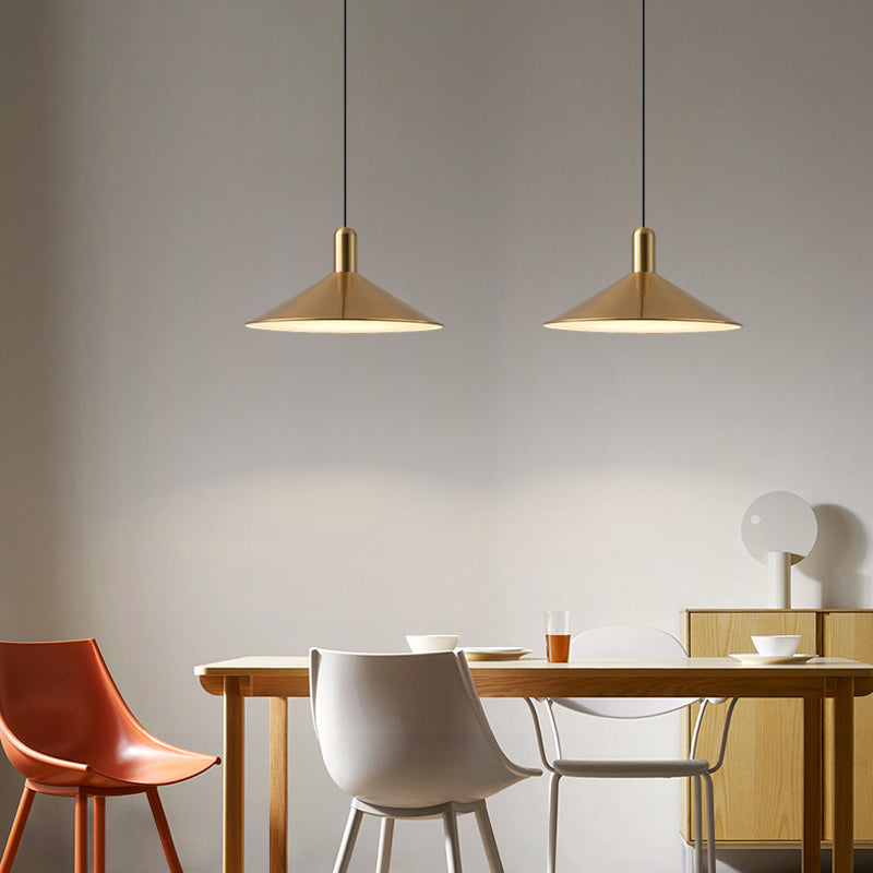 Carins Kegelvormig Design LED Hanglampen Zwart Wit Goud Metaal Eetkamer