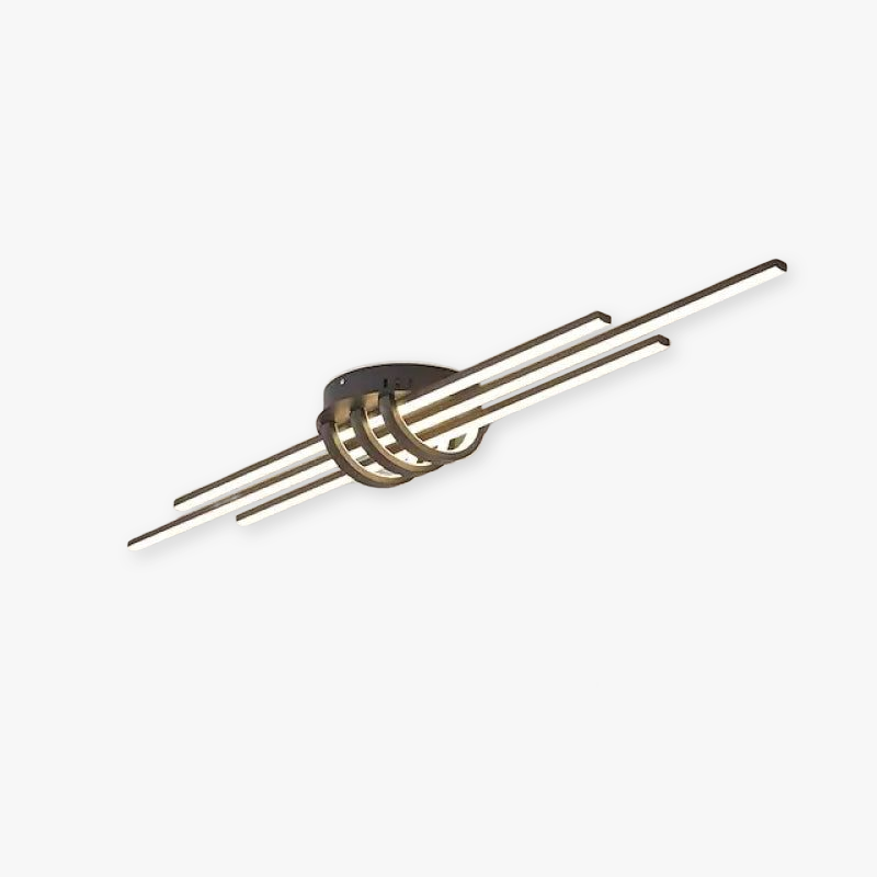 Edge Industriele LED Plafondlamp Zwart/Wit Metaal Acryl Slaap/Woonkamer