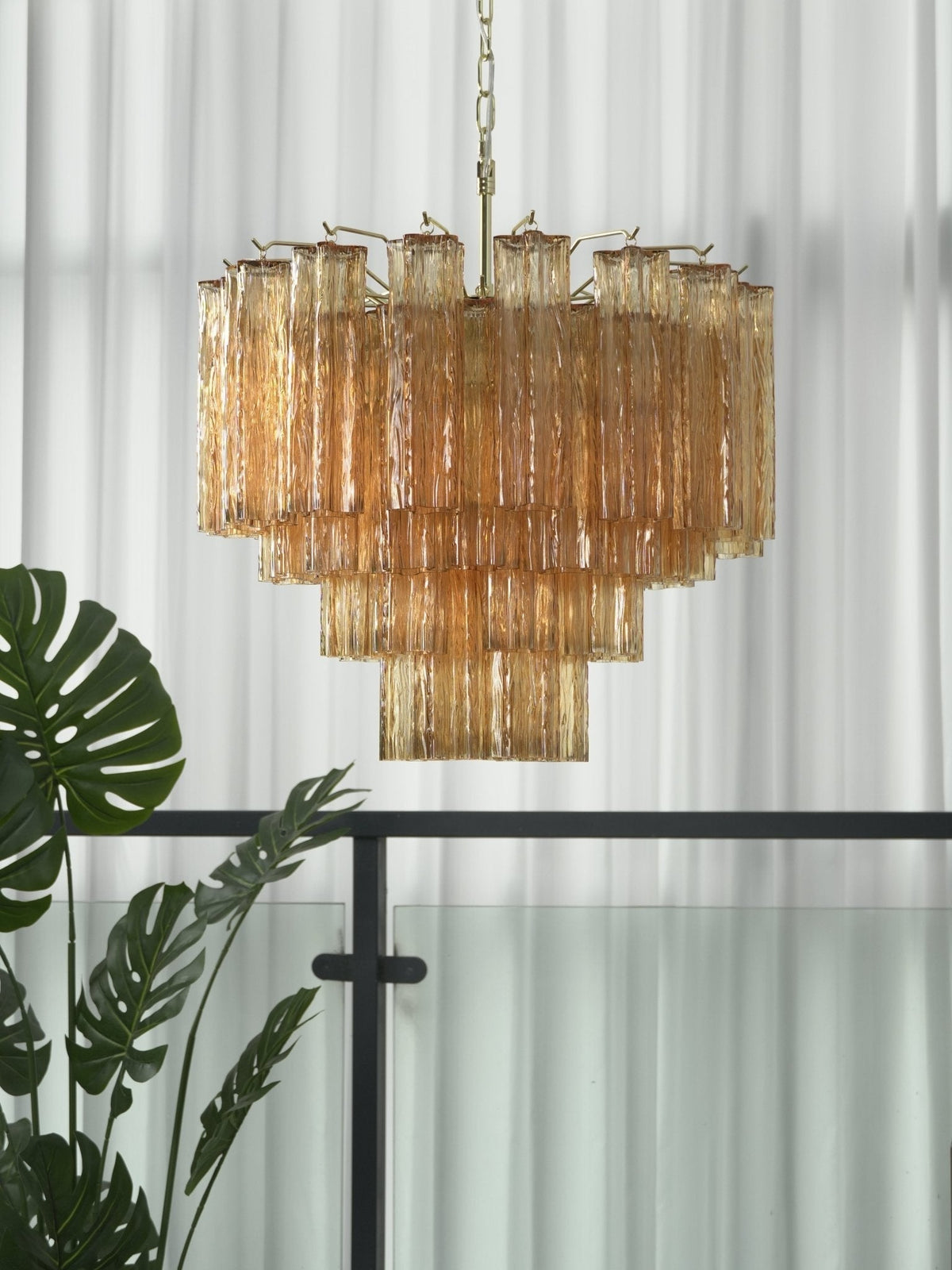 Bexy Kroonluchter met Cascade-effect van matglas