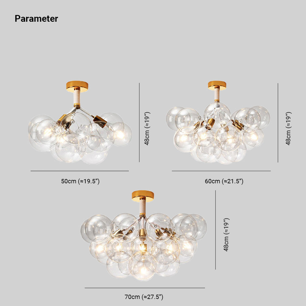 Valentina Vintage Design LED Plafondlamp Glas Slaapkamer Woonkame