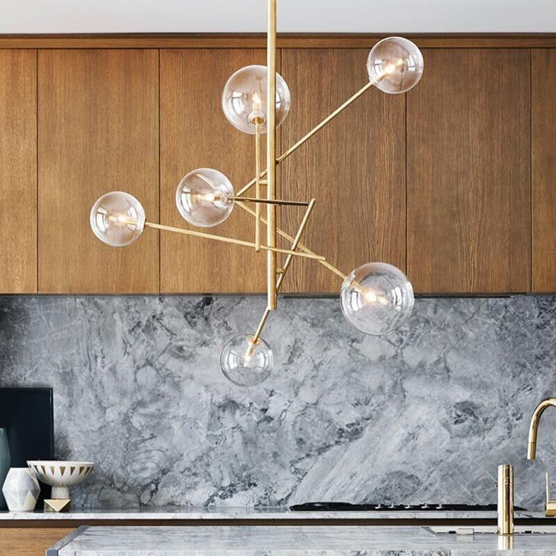 Valentina Modern Ronde LED Hanglamp Goud/Transparant Metaal/Glas Slaap/Eet/Woonkamer