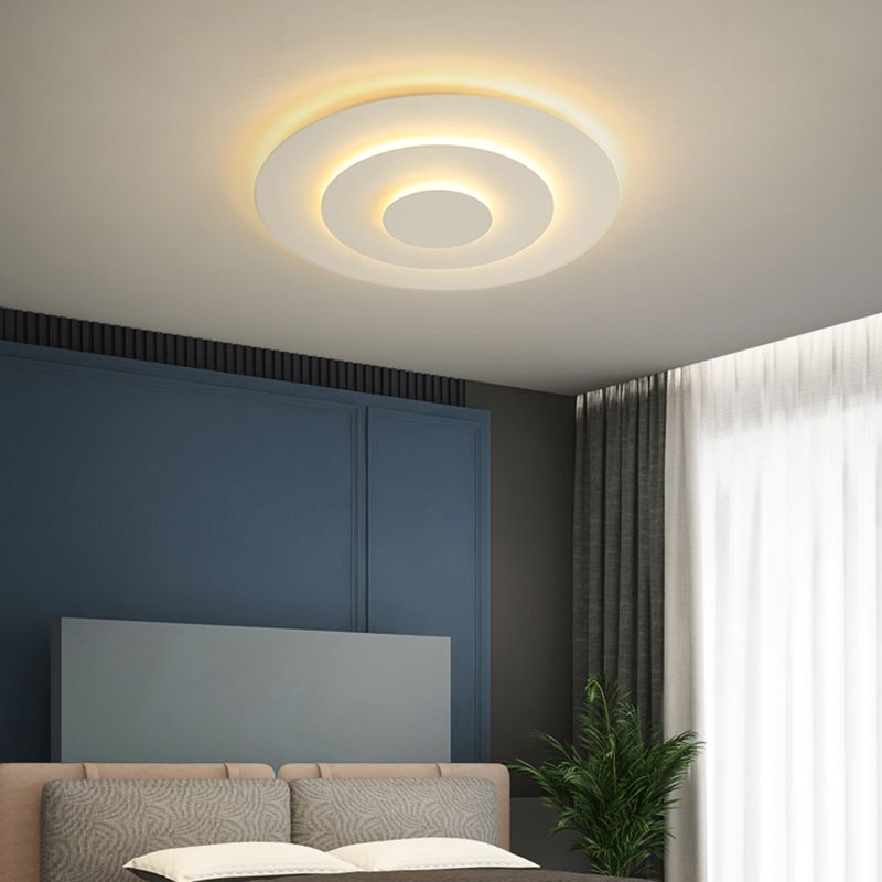Quinn Moderne Design LED Plafondlamp Wit Metaal Acryl Woonkamer Keuken