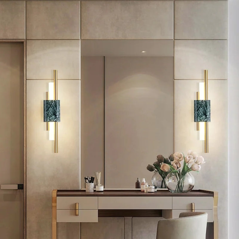 Alana Modern LED Wandlamp Wit Gouden Metaal Woonkamer Slaapkamer