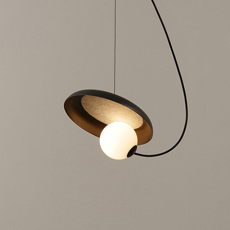 Avi Stijlvolle Art Deco Hanglampen Zwart/Wit/Koper Slaap/Woonkamer