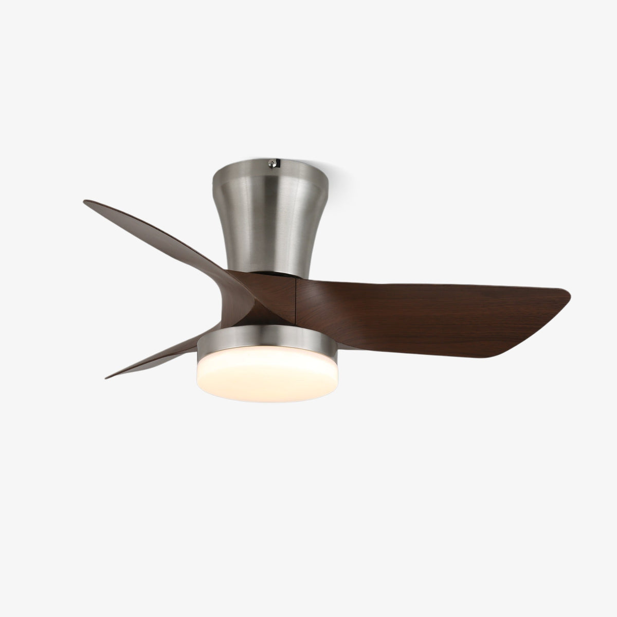 Trivon Moderne plafondventilator met verlichting van walnoothout