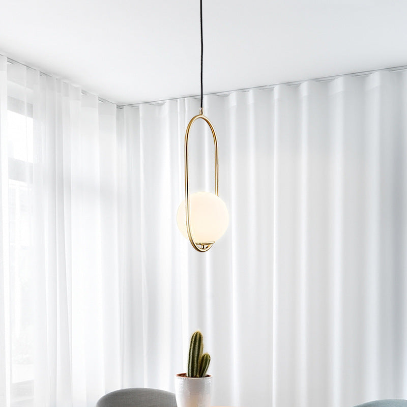 Valentina Vintage Eenvoudig LED Hanglamp Zwart/Messing Slaapkamer