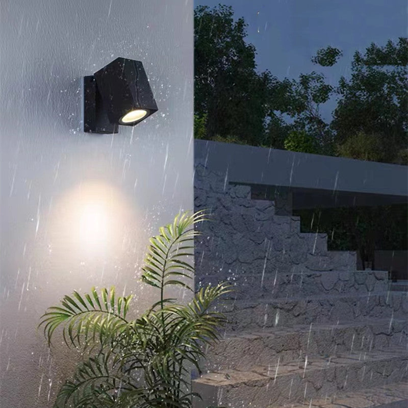 Orr Kleine LED Wandlamp Zwart Metaal Acryl Buiten Tuin Hal